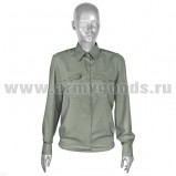 Рубашка форменная женская оливковая с длинным рукавом