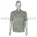 Рубашка форменная женская оливковая с коротким рукавом