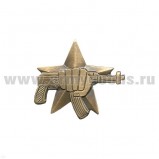 Значок Кулак с автоматом на закрутке