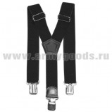 Подтяжки рифленые черные