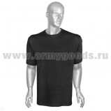 Футболка черная мужская с эластаном