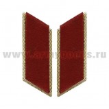 Петлицы на воротник суконные на мет. основе (краповые)